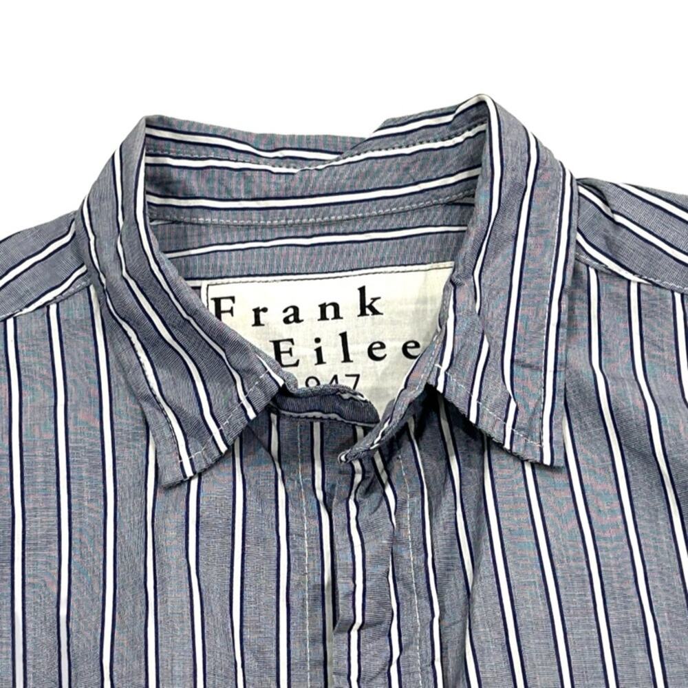 Frank & Eileen Barry Button Shirt Womens Size XS Gray Striped Long Sleeve
